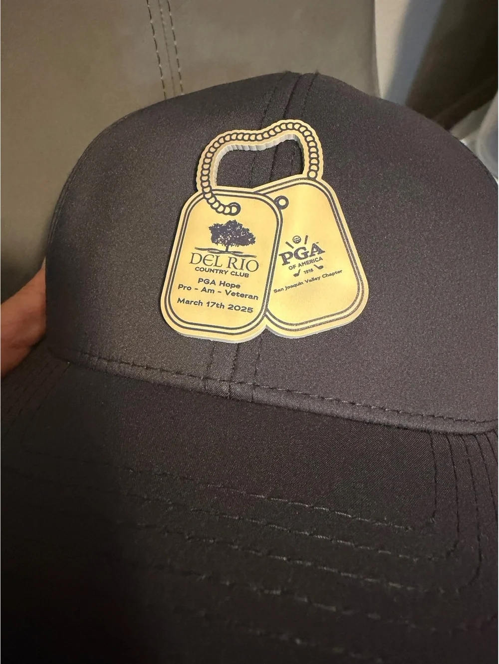 Branded Bills Flexfit 110 Del Rio Country Club PGA Hope Golf Hat Hook Loop Cap